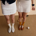 The Dual Stride White Flexible Sheepskin Suede Sneakers