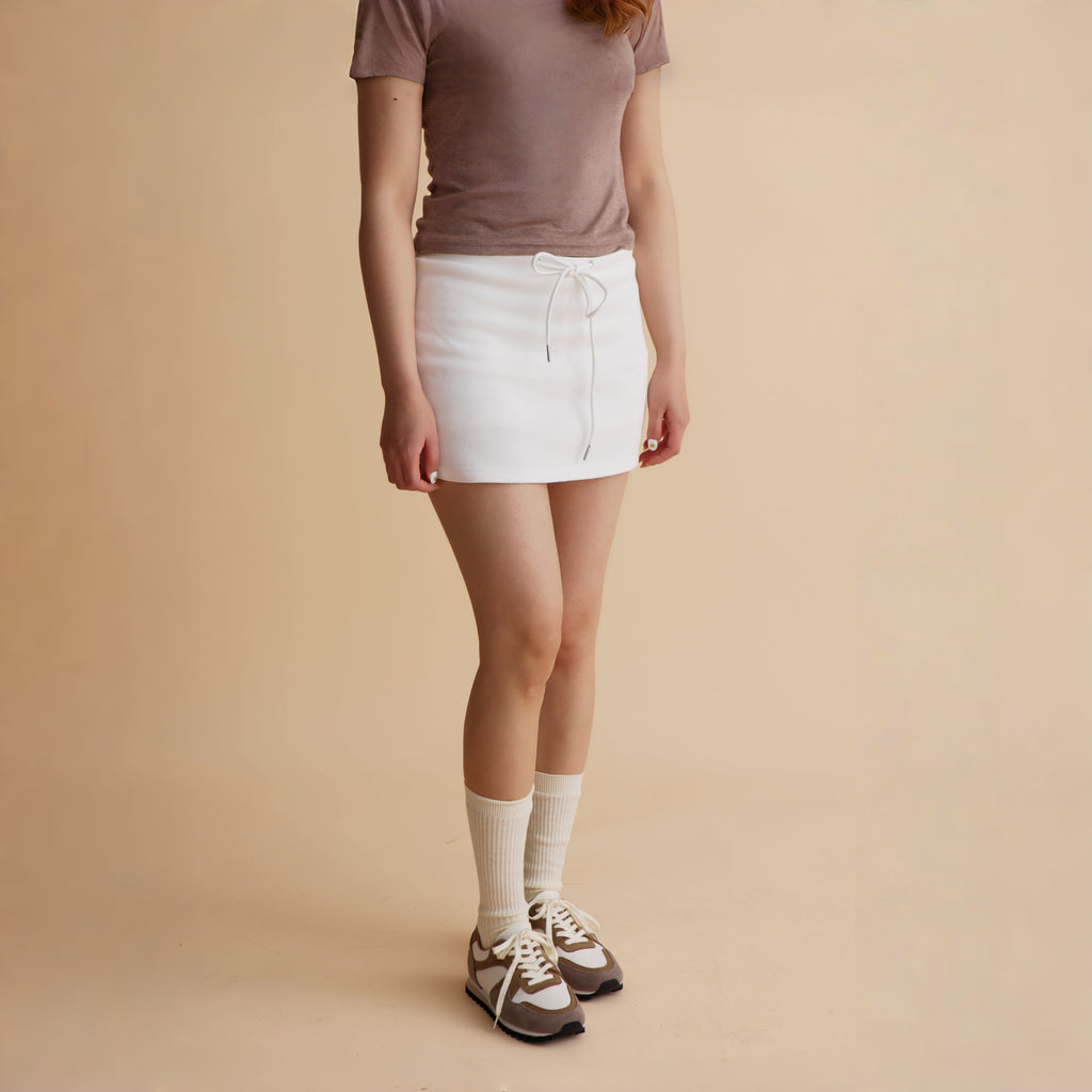 The Dual Stride White Retro Suede & Nylon Athletic Trainers