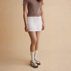 The Dual Stride White Retro Suede & Nylon Athletic Trainers