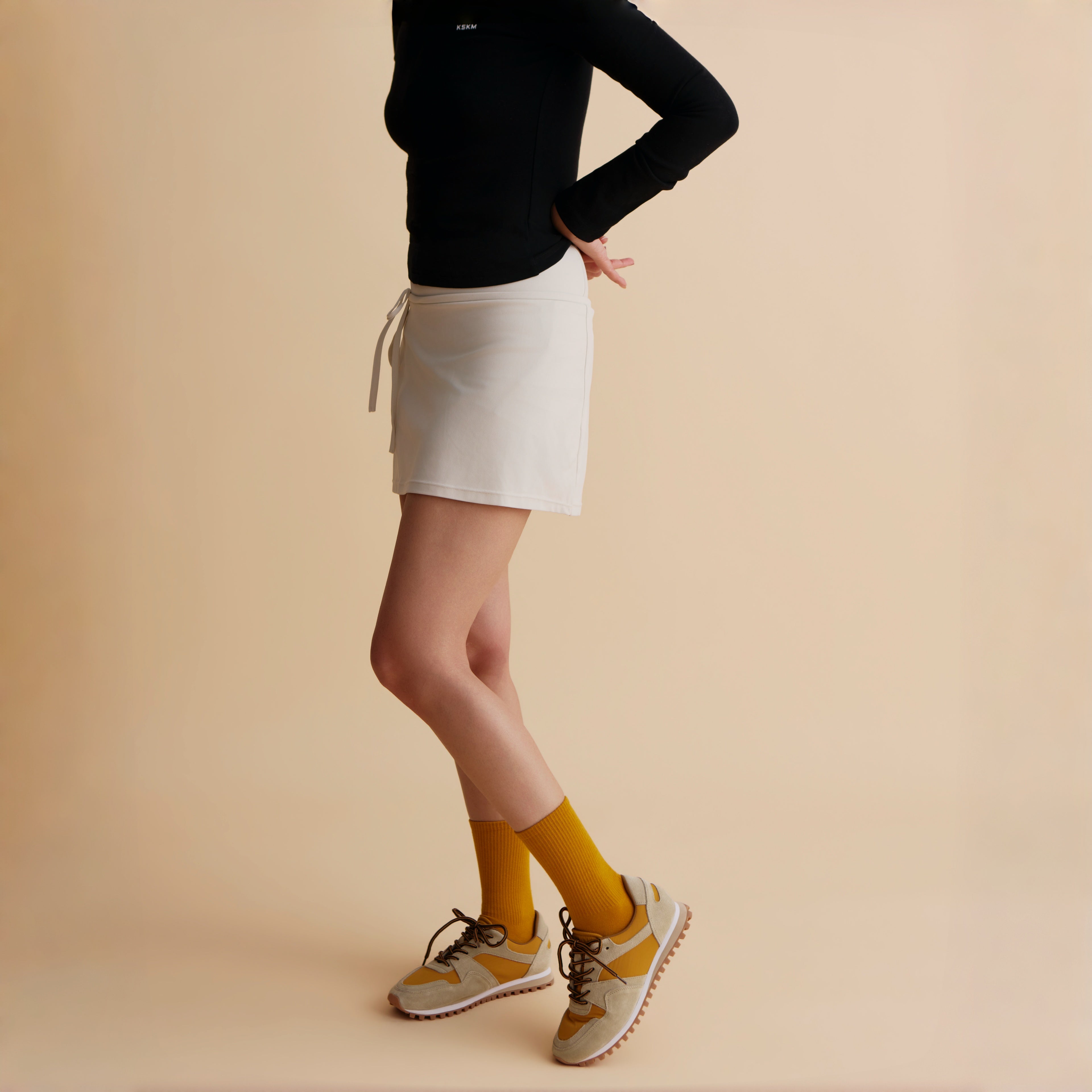 The Dual Stride Yellow Retro Suede & Nylon Athletic Trainers