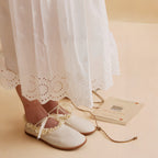 Los zapatos slip-on de cuero blancos minimalistas Dual Stride