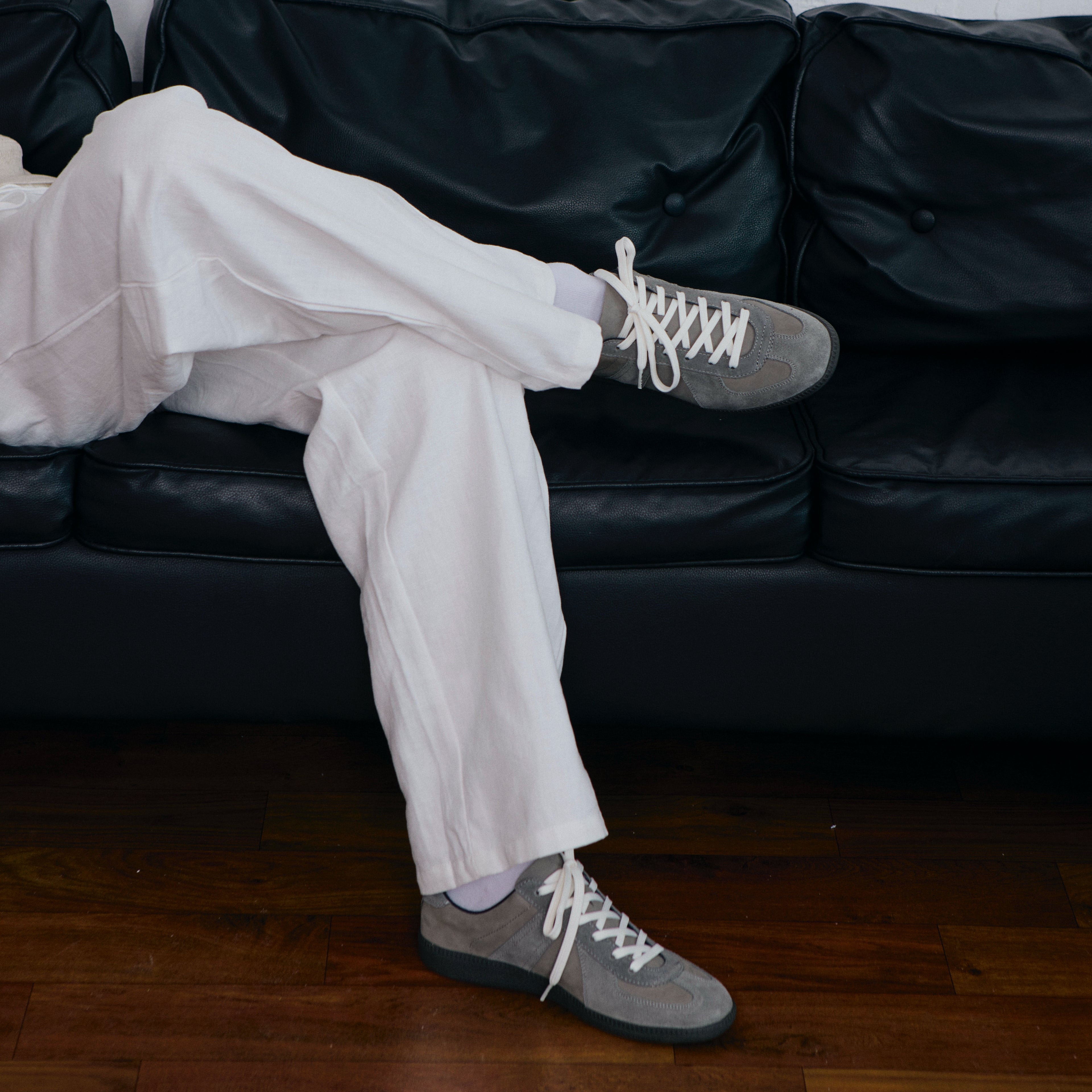 The Dual Stride Men's Classic Tonal Grey Suede Trainer