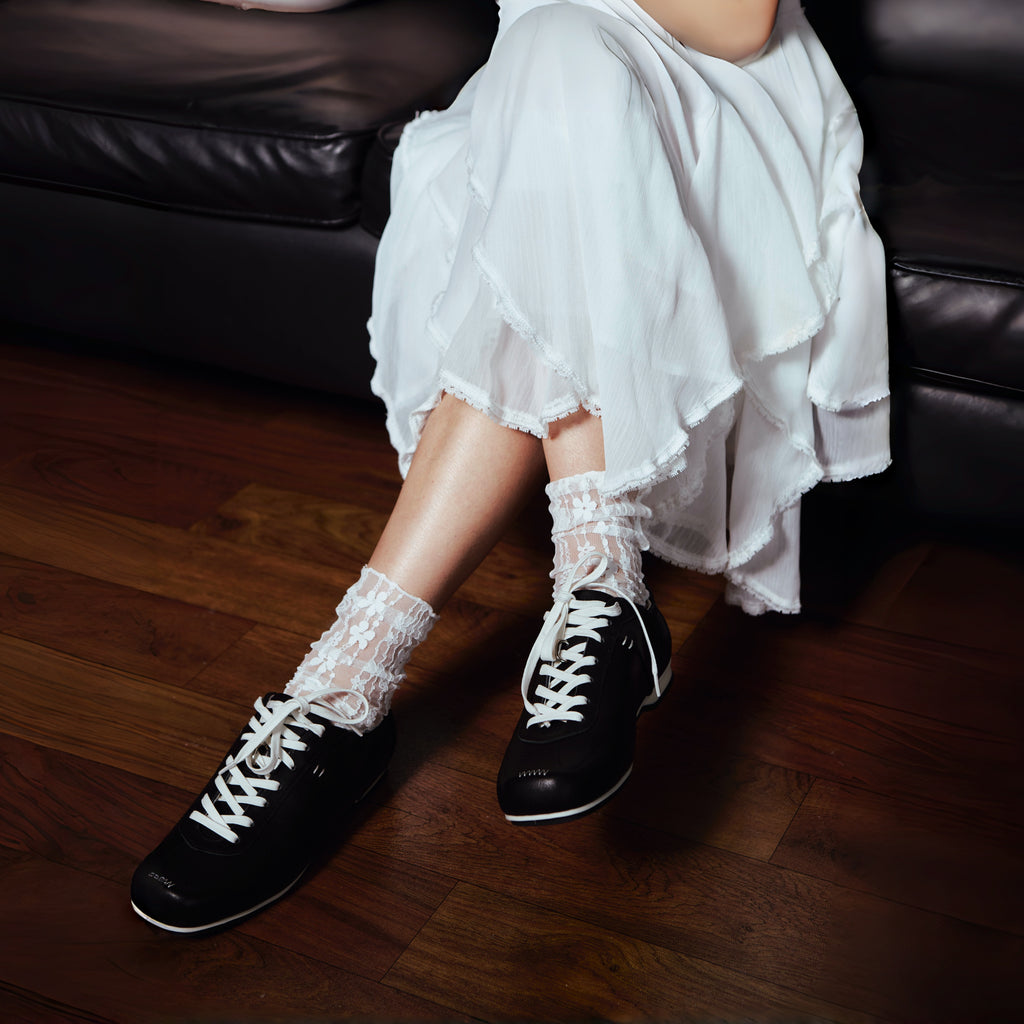 The Dual Stride Black Classic Leather Sneaker