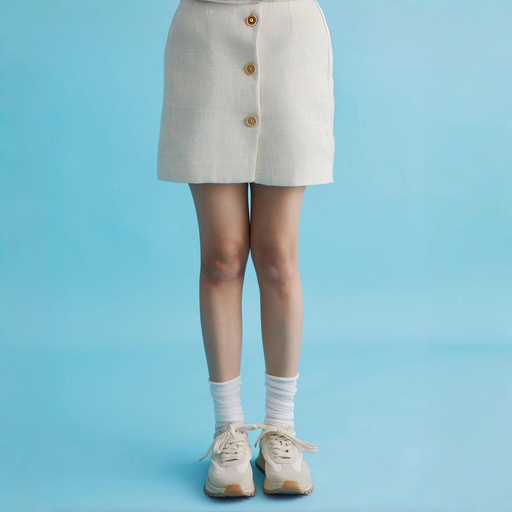The Dual Stride Cream Urban Nomad Tech-Suede Sneakers