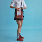 The Dual Stride Red Minimalist Suede Sneakers