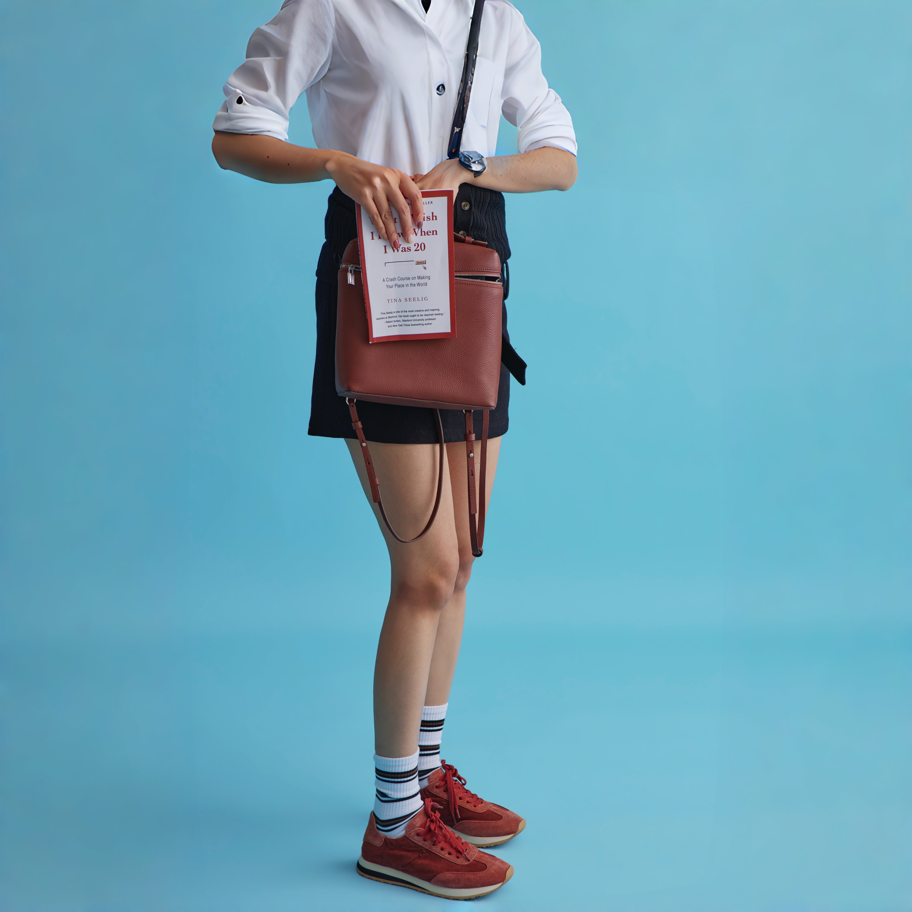 The Dual Stride Red Minimalist Suede Sneakers