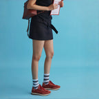 The Dual Stride Red Minimalist Suede Sneakers