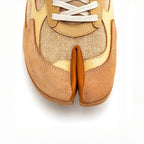 The Dual Stride Yellow Split‑Toe Retro Sneakers