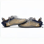 The Dual Stride Khaki Vintage Trek Retro Trainer Sneakers