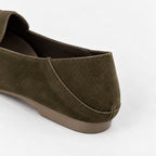 The Dual Stride Olive Brown Braided Suede Loafers
