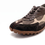 The Dual Stride Grey‑Brown Split‑Toe Retro Sneakers