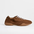 The Dual Stride Brown Sheepskin Suede Retro Trainers