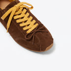 The Dual Stride Brown & Yellow Retro Casual Sneakers