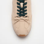 The Dual Stride Beige Retro Casual Sneakers