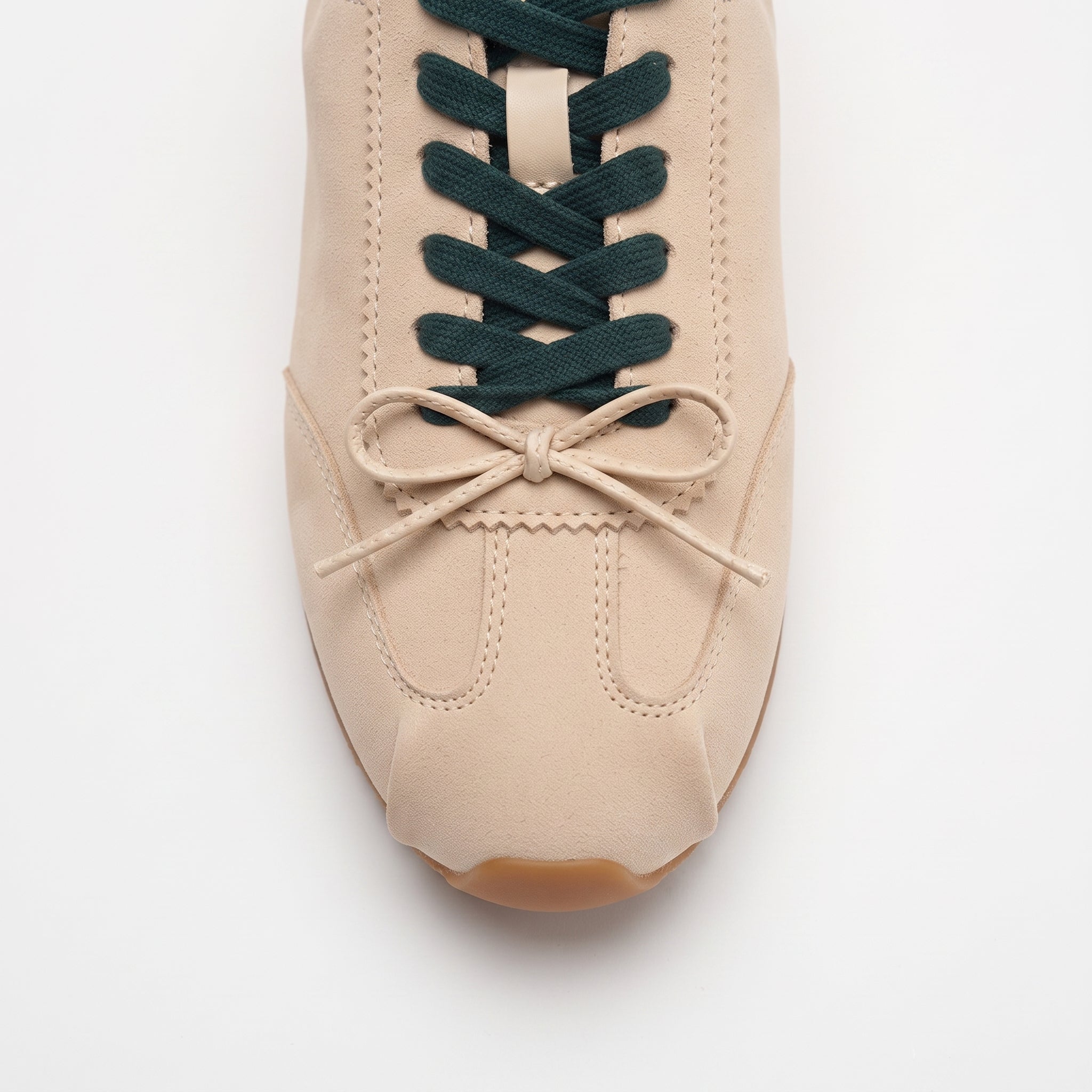 The Dual Stride Beige Retro Casual Sneakers