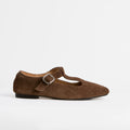 The Dual Stride Chocolate Vintage Suede T-Strap Mary Jane Shoes