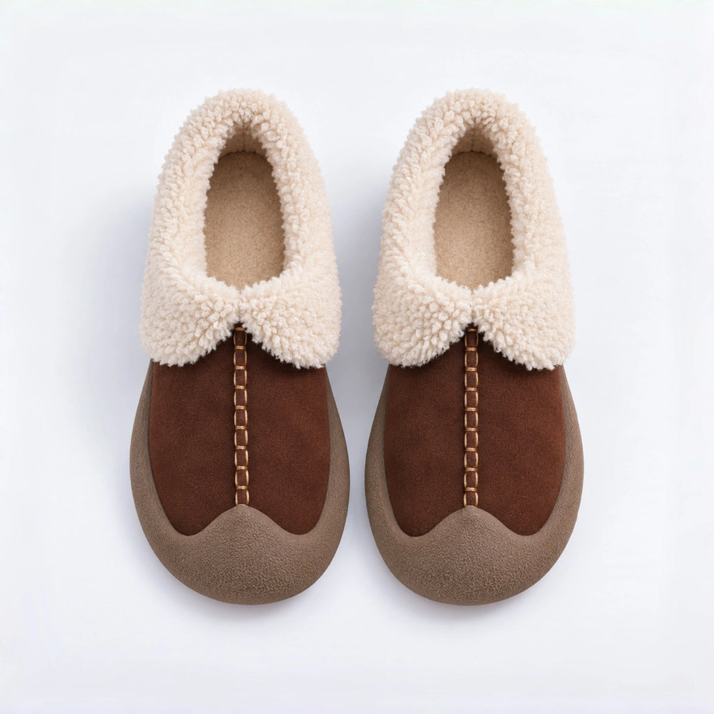 The Dual Stride Cozy Fleece Slip-On Shoes