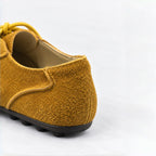 The Dual Stride Yellow Suede Retro Sneakers