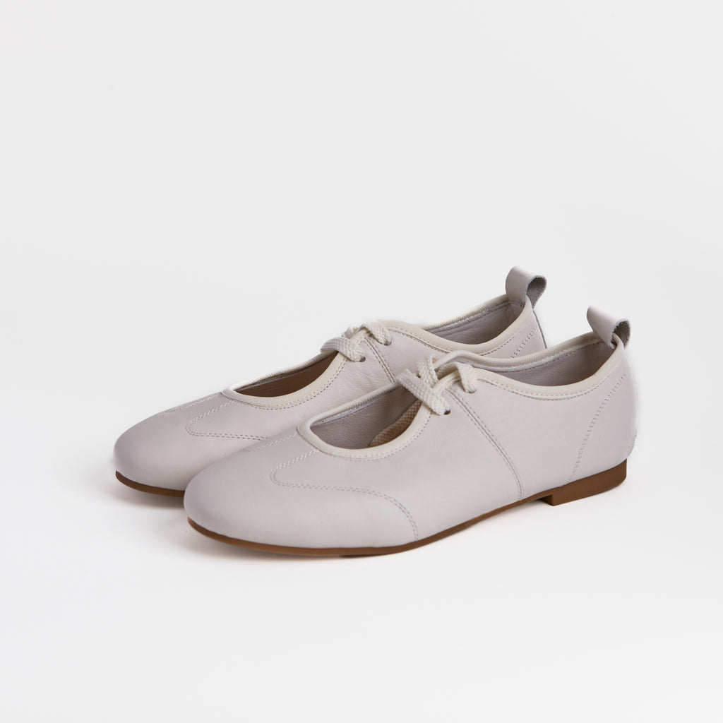 La Ballerine Lacée Minimaliste Blanche Dual Stride