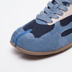 The Dual Stride Blue Split‑Toe Retro Sneakers