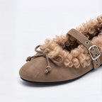 The Dual Stride Cozy Shearling Mary Jane Flats