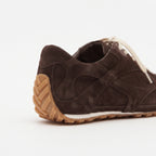 The Dual Stride Dark Brown Suede Retro Running Sneakers