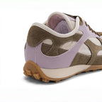 The Dual Stride Brown‑Lavender Split‑Toe Retro Sneakers