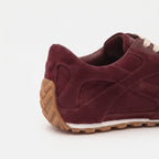 The Dual Stride Burgundy Suede Retro Running Sneakers