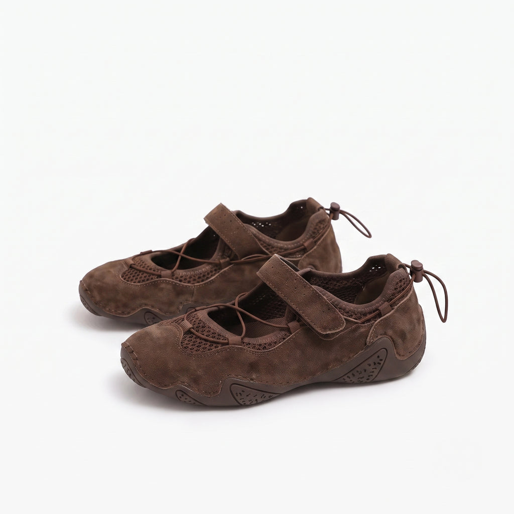 The Dual Stride Brown Mary Jane  Casual Sneakers