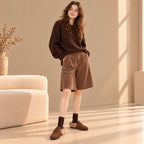 The Dual Stride Women's Brown Suede Faux Fur Loafer Mules – Runs One Size Small