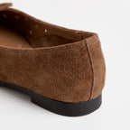 The Dual Stride Brown Suede Ballet Flats