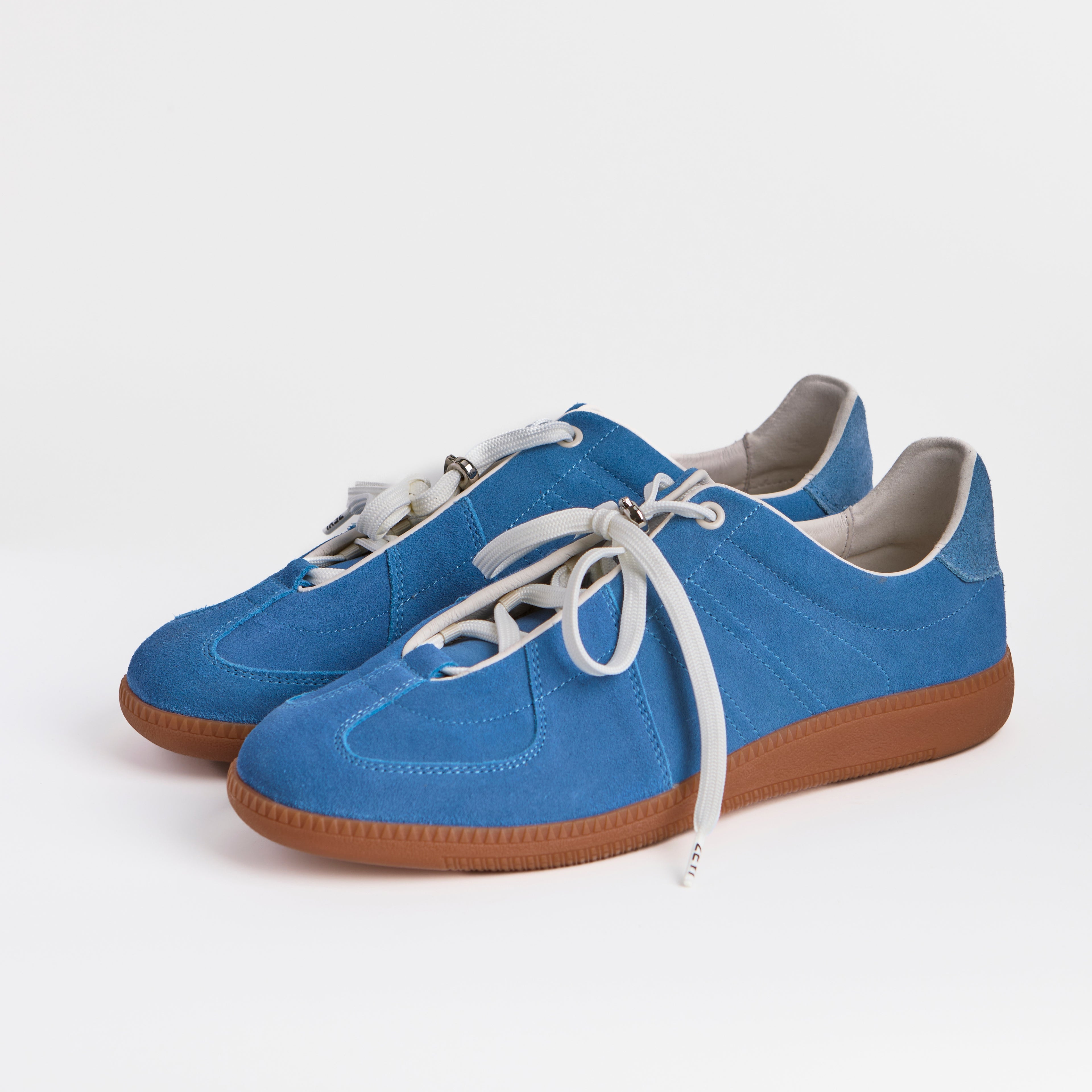 The Dual Stride Men's Blue Suede Sneaker