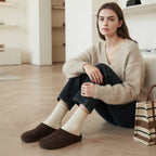 The Dual Stride Dark Brown Suede Slip-On Mules