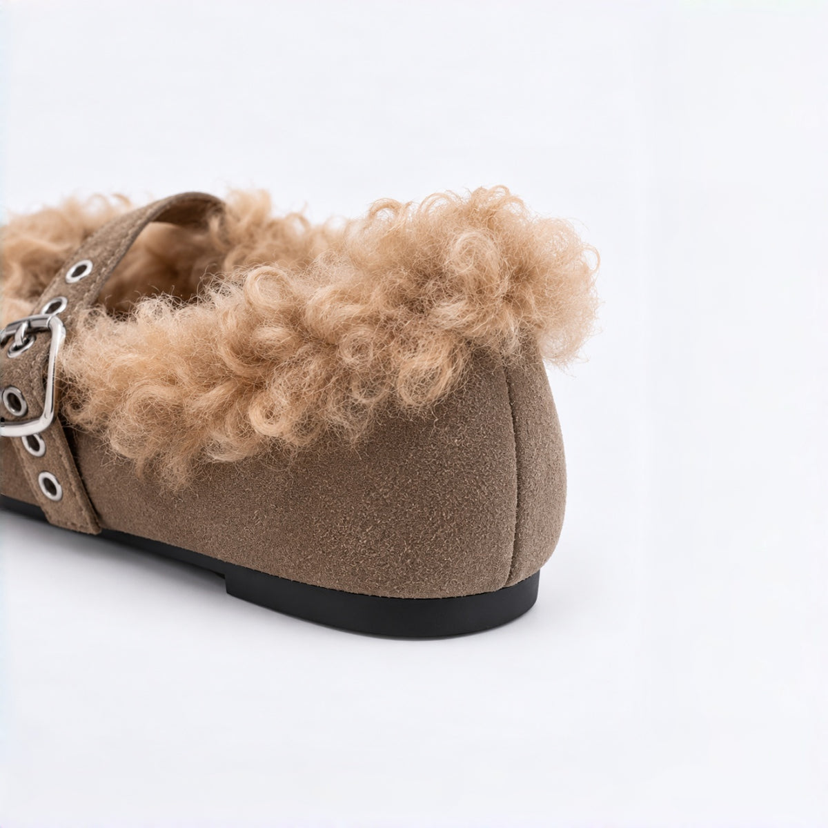 The Dual Stride Cozy Shearling Mary Jane Flats