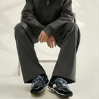 The Dual Stride Men‘s Retro Black Suede Sneakers