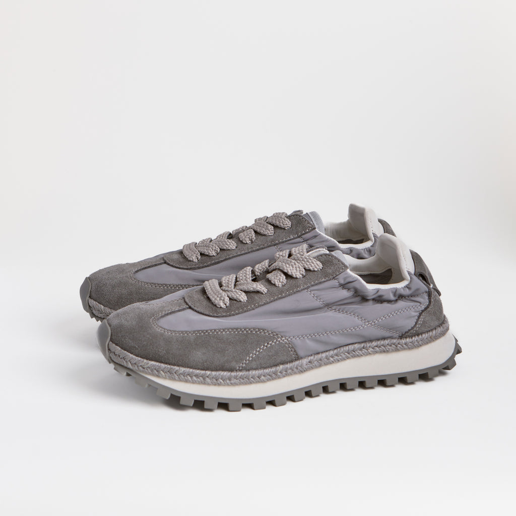 The Dual Stride Grey Urban Nomad Tech-Suede Sneakers