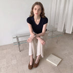 The Dual Stride Brown Suede Ballet Flats