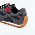 The Dual Stride Charcoal Gray Retro Sneakers