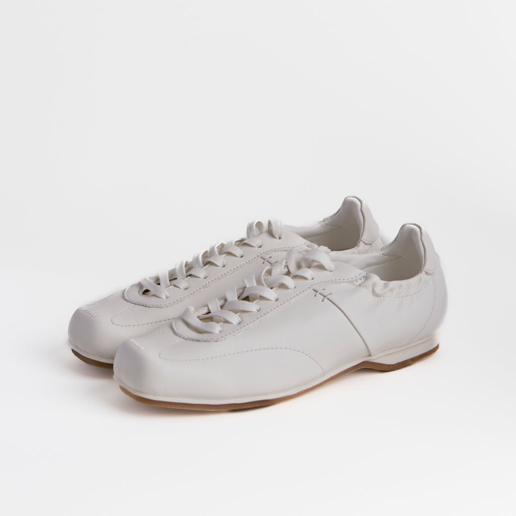 The Dual Stride White Classic Leather Sneaker