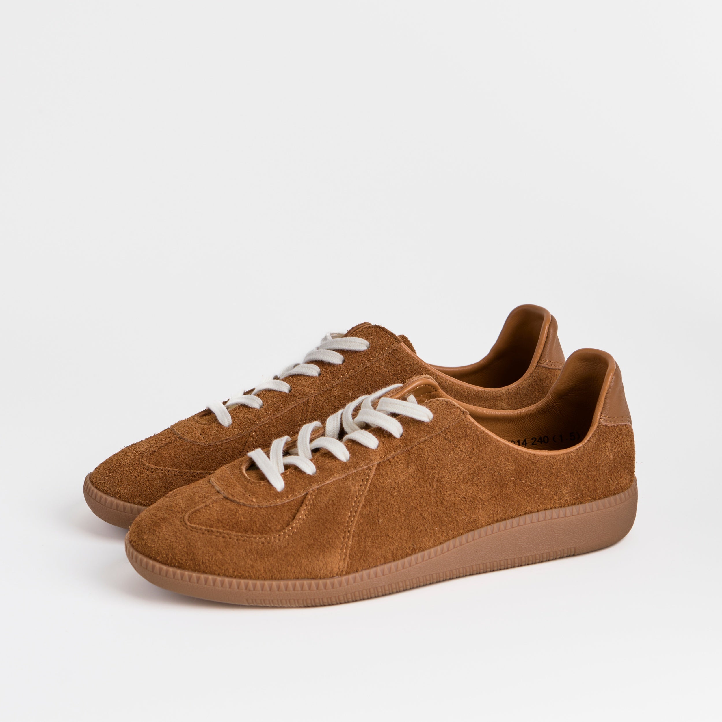 The Dual Stride Brown Flexible Sheepskin Suede Trainers