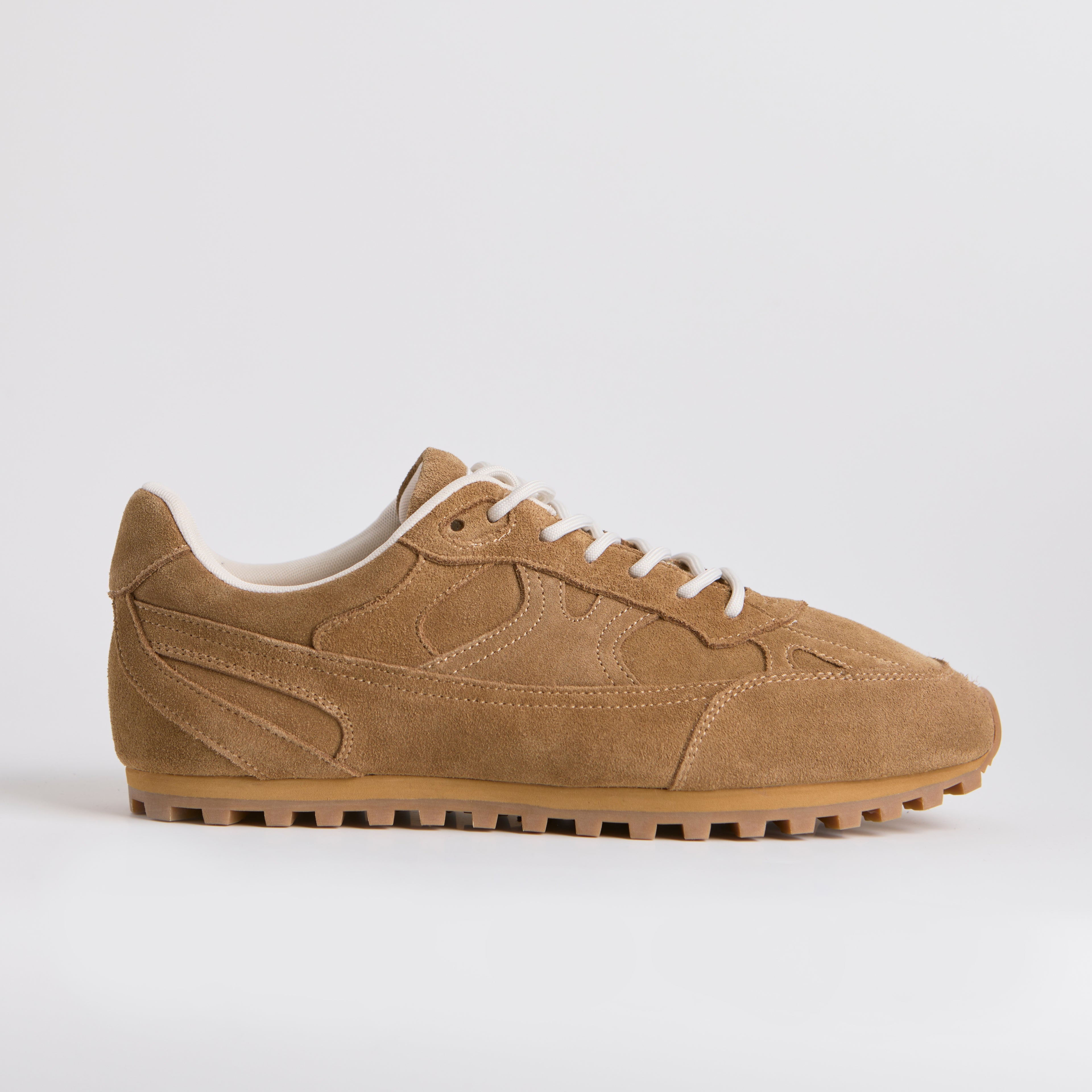 The Dual Stride Men's Classic Camel Suede  Sneakers