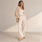 The Dual Stride Beige Suede Slip-On Mules