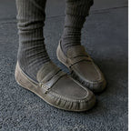 The Dual Stride Women's Dark Grey Penny Loafer Flats