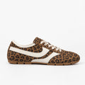 The Dual Stride Leopard Print Retro Low-Profile Sneakers