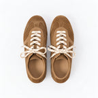 The Dual Stride Vintage Brown Suede Retro Sneakers