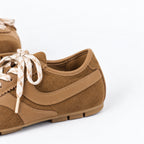 The Dual Stride Vintage Brown Suede Retro Sneakers