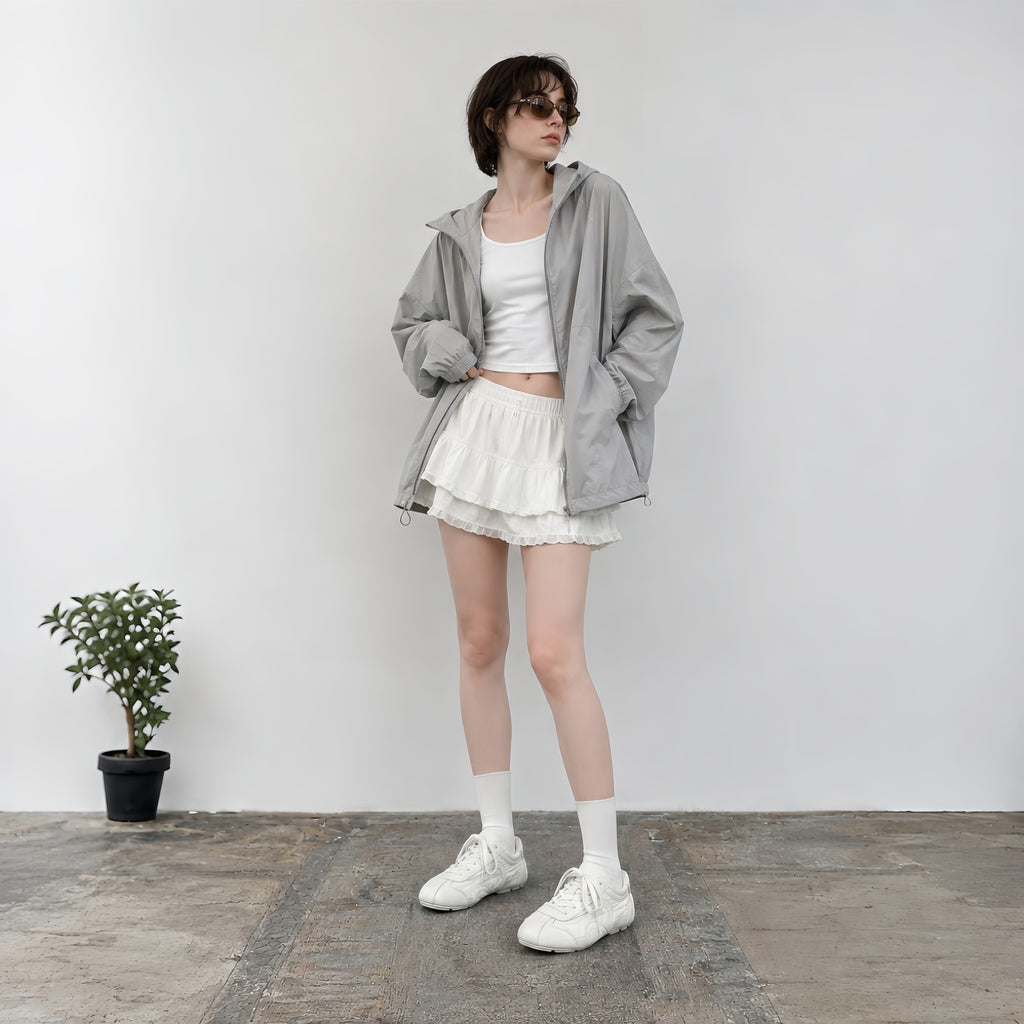 The Dual Stride Women‘s  Retro  White Trainer
