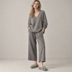The Dual Stride Gray Curly Faux Fur Rhinestone Mule Slippers