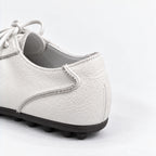 The Dual Stride White Suede Retro Sneakers