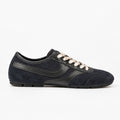 The Dual Stride Midnight Navy Retro Suede Low-Profile Sneakers